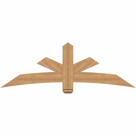 Ekena Millwork Alberta Smooth Timber Gable Bracket, Western Red Cedar, 72"W x 24"H x 5 1/2"D x 5 1/2"F, 8/12 Pitch GBW072X24X0606ALB00SWR